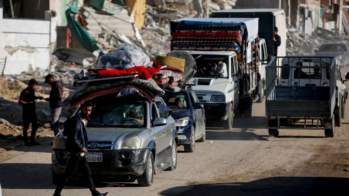 آلاف الفلسطينيين ينزحون من شرقي رفح إلى غربي قطاع غزة