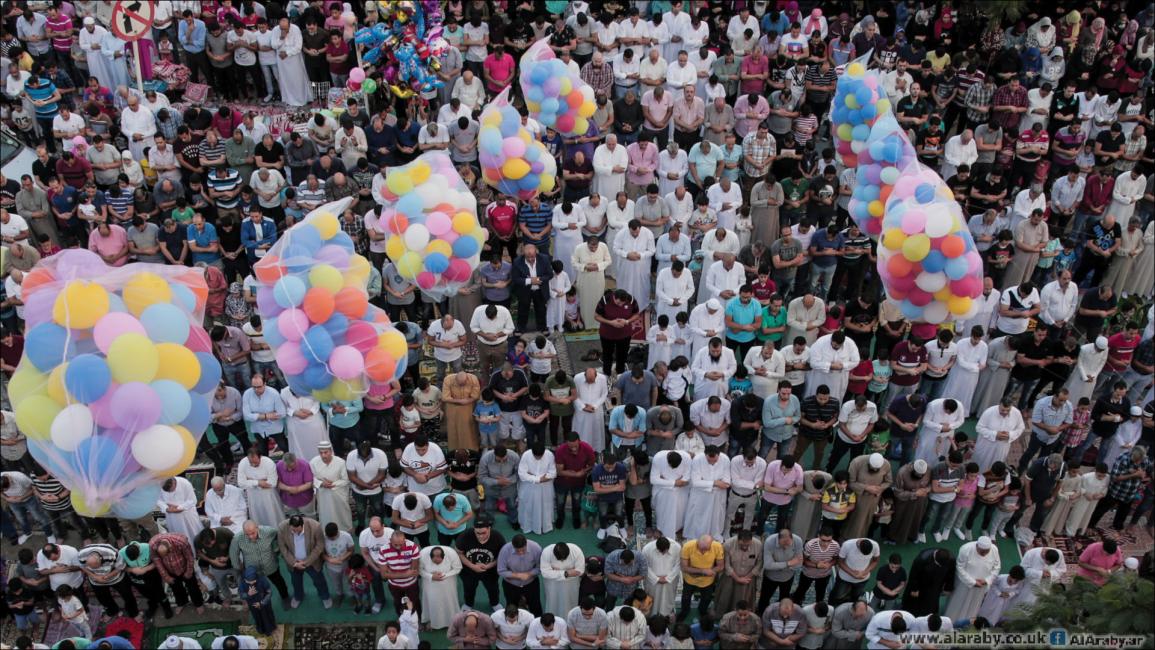 أجواء صلاة عيد الفطر بمسجد أبو بكر الصديق بشيراتون