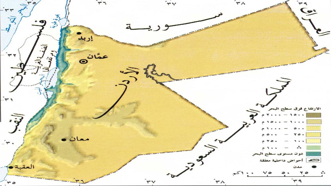 خريطة الأردن