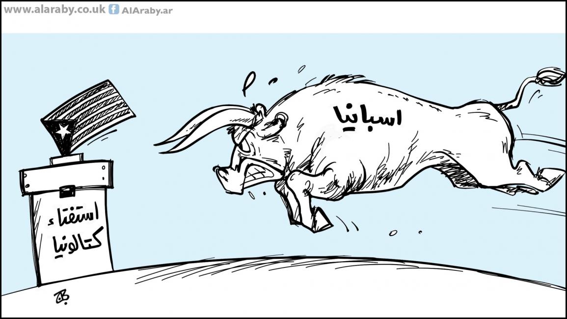 كاريكاتير ٢ اكتوبر استفتاء كتالونيا - حجاج