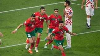 نجوم منتخب المغرب على ملعب خليفة الدولي، 17 ديسمبر/كانون الأول 2022 (Getty)