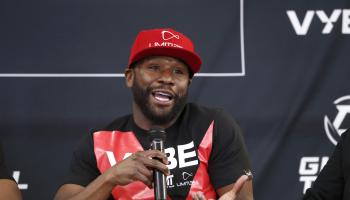 Getty-Floyd Mayweather v Deji Olatunji - Press Conference