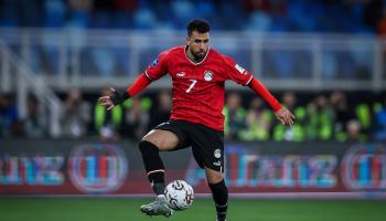 شارك تريزيغيه مع منتخب مصر في مباراة ودية، 22 مارس 2024 (أيمن عارف/Getty)