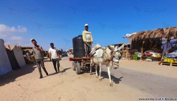 عربات تروي جزءاً من العطش في غزة ، 1 يوليو 2024 (العربي الجديد)