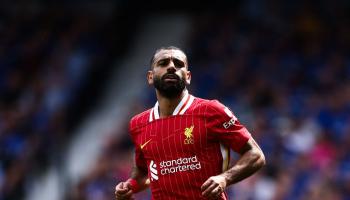 محمد صلاح مع ليفربول على ملعب بورتمان رود في إبسويتش، 17 أغسطس/آب 2024 (Getty)