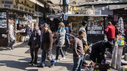 سوق مزدحم في دمشق، 10 شباط/فبراير 2024 (جيوفاني ميرغيتي/ Getty)