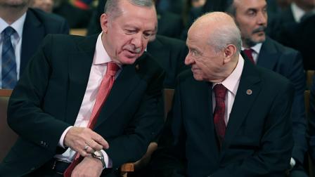 أردوغان يتحدث إلى بهتشلي / 29 أكتوبر 2024 (Getty)