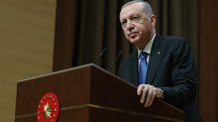 أردوغان خلال فعالية في أنقرة 30 أكتوبر 2024 (Getty)